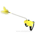 Cat Teaser Stick Colorful Feathers Toy